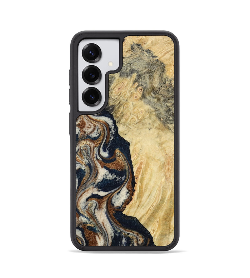 Galaxy S25 Wood Phone Case - Tomas (Teal & Gold, 783027)