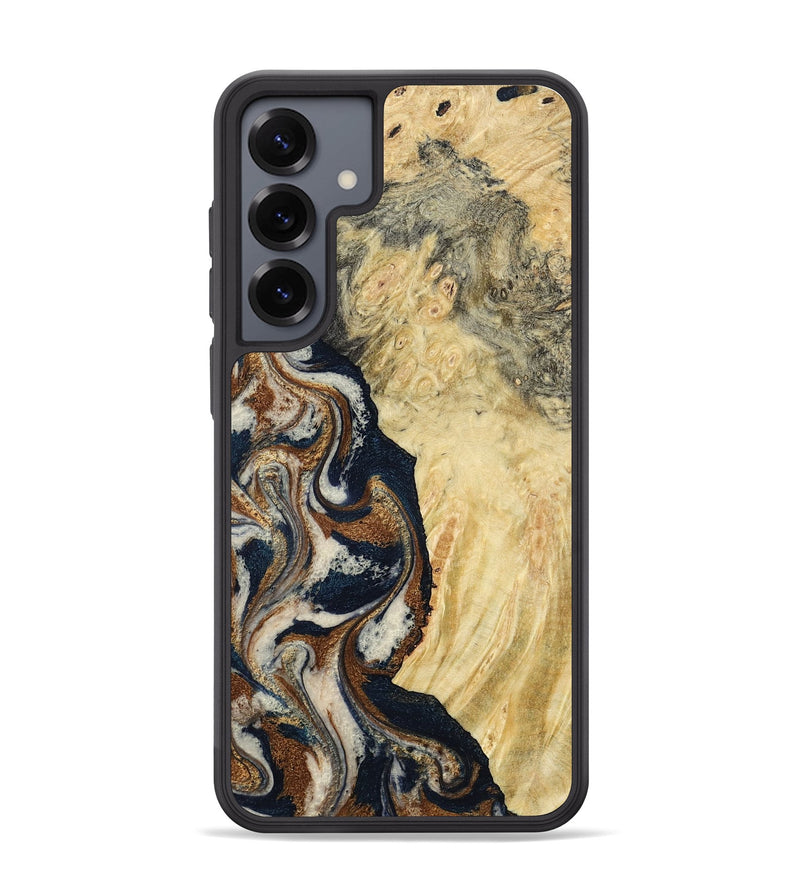 Galaxy S25 Plus Wood Phone Case - Tomas (Teal & Gold, 783027)