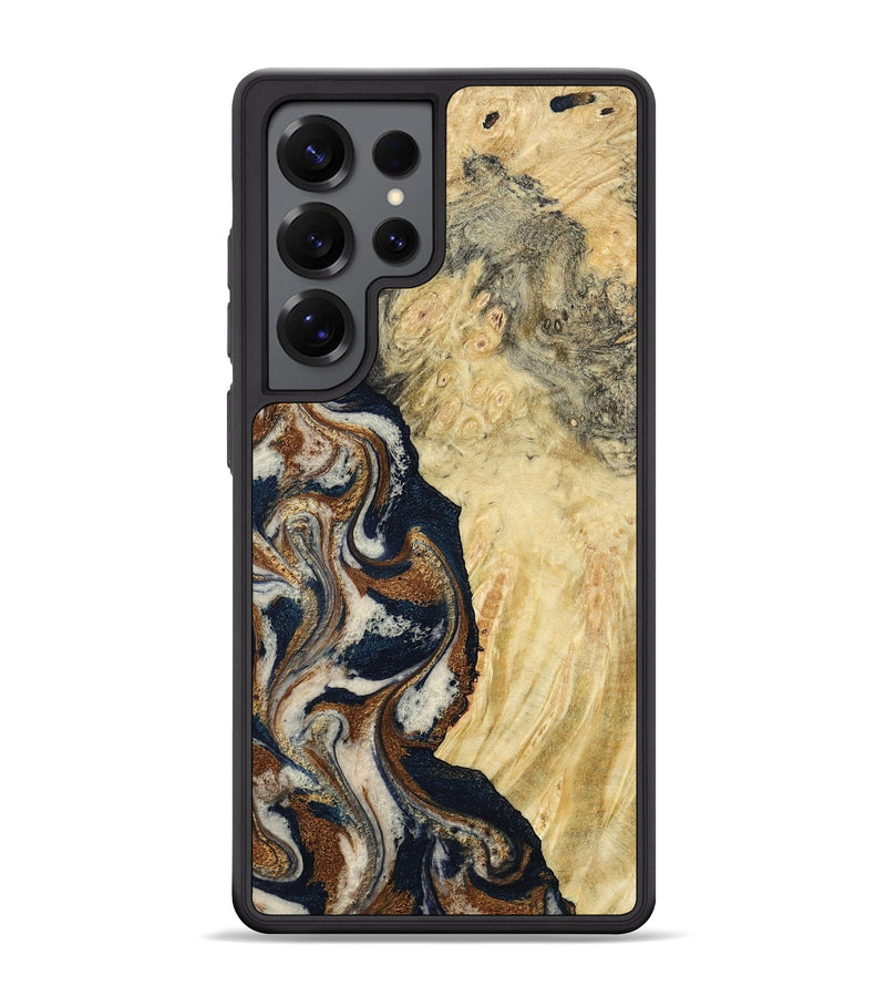 Galaxy S25 Ultra Wood Phone Case - Tomas (Teal & Gold, 783027)