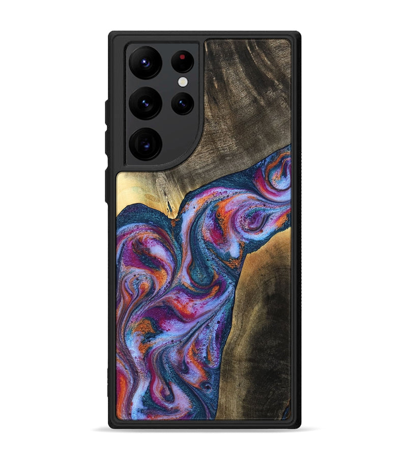 Galaxy S22 Ultra Wood Phone Case - Tisha (Blue, 783070)