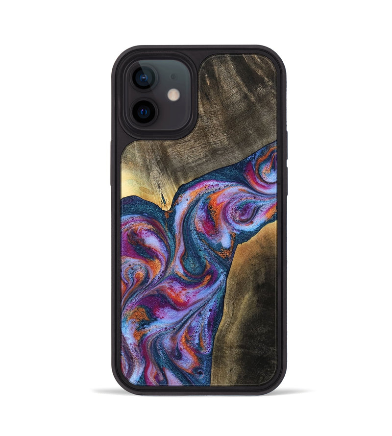 iPhone 12 Wood Phone Case - Tisha (Blue, 783070)