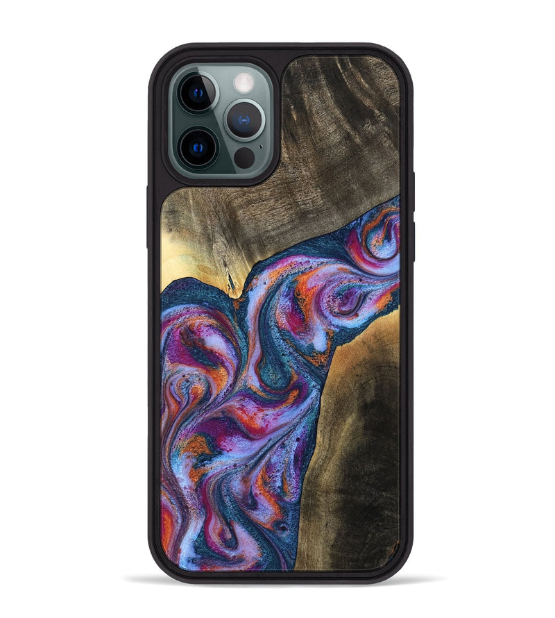 iPhone 12 Pro Max Wood Phone Case - Tisha (Blue, 783070)