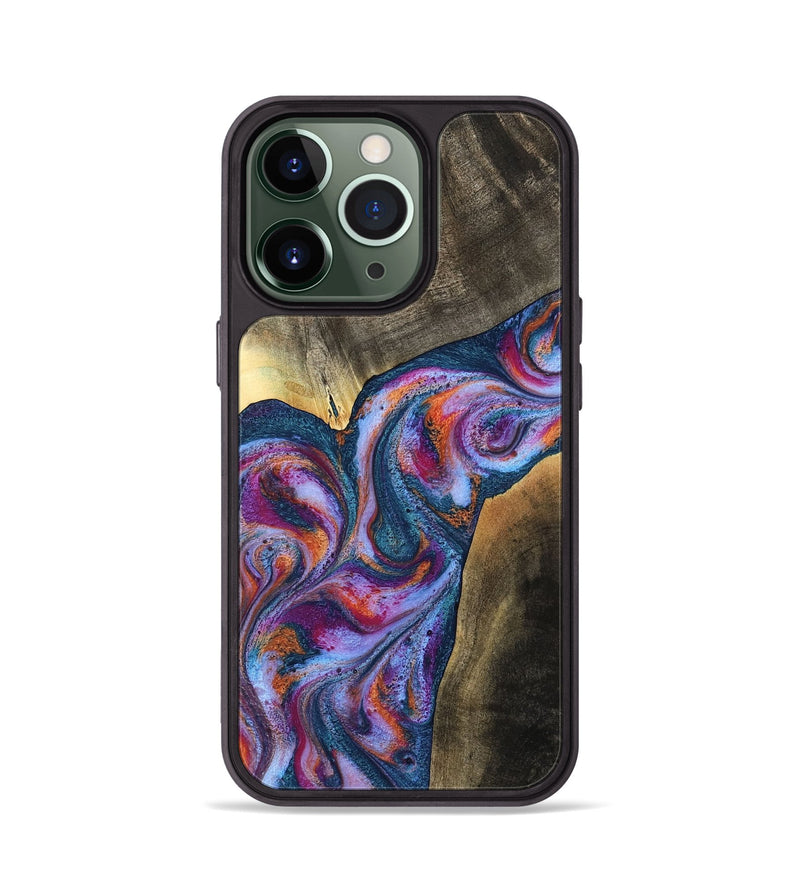 iPhone 13 Pro Wood Phone Case - Tisha (Blue, 783070)