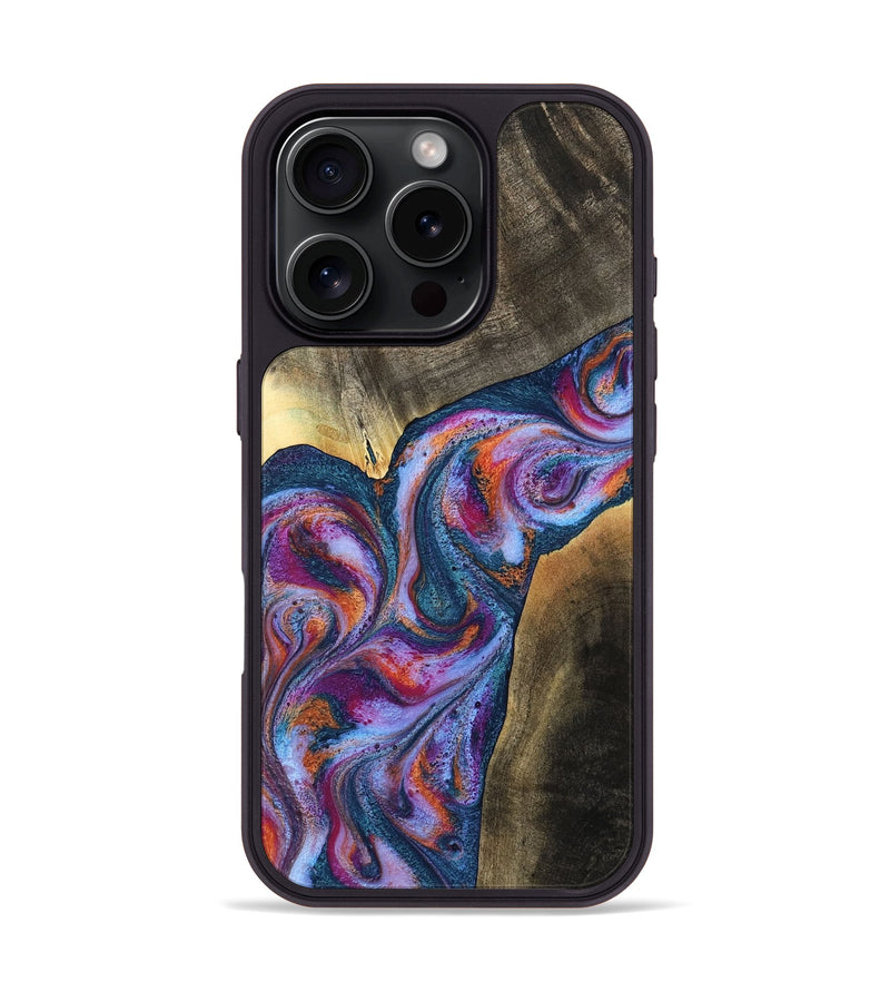 iPhone 16 Pro Wood Phone Case - Tisha (Blue, 783070)