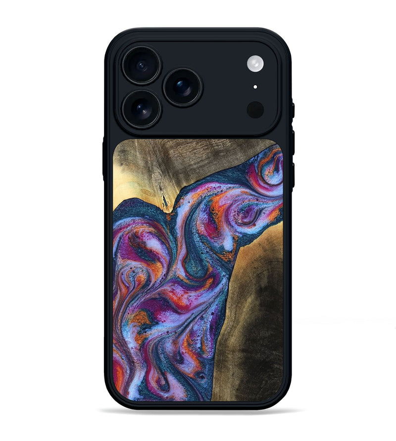 iPhone 17 Pro Max Wood Phone Case - Tisha (Blue, 783070)