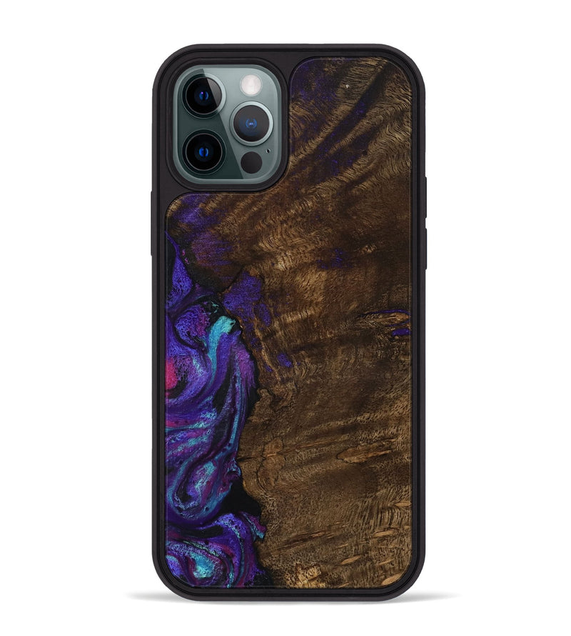 iPhone 12 Pro Max Wood Phone Case - Arsenio (Purple, 783117)