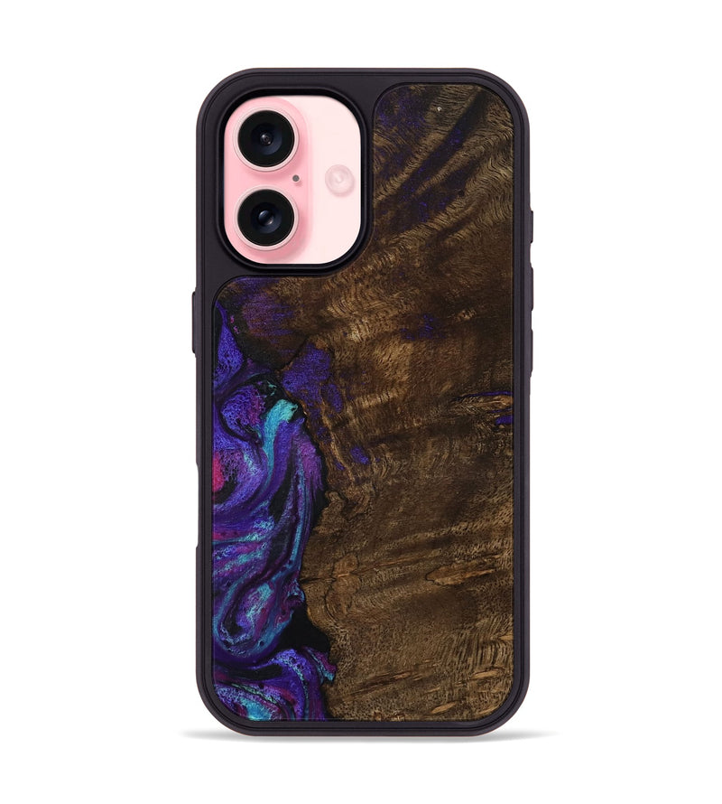 iPhone 16 Wood Phone Case - Arsenio (Purple, 783117)