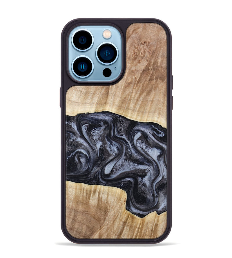 iPhone 14 Pro Max Wood Phone Case - Shakira (Black & White, 783137)