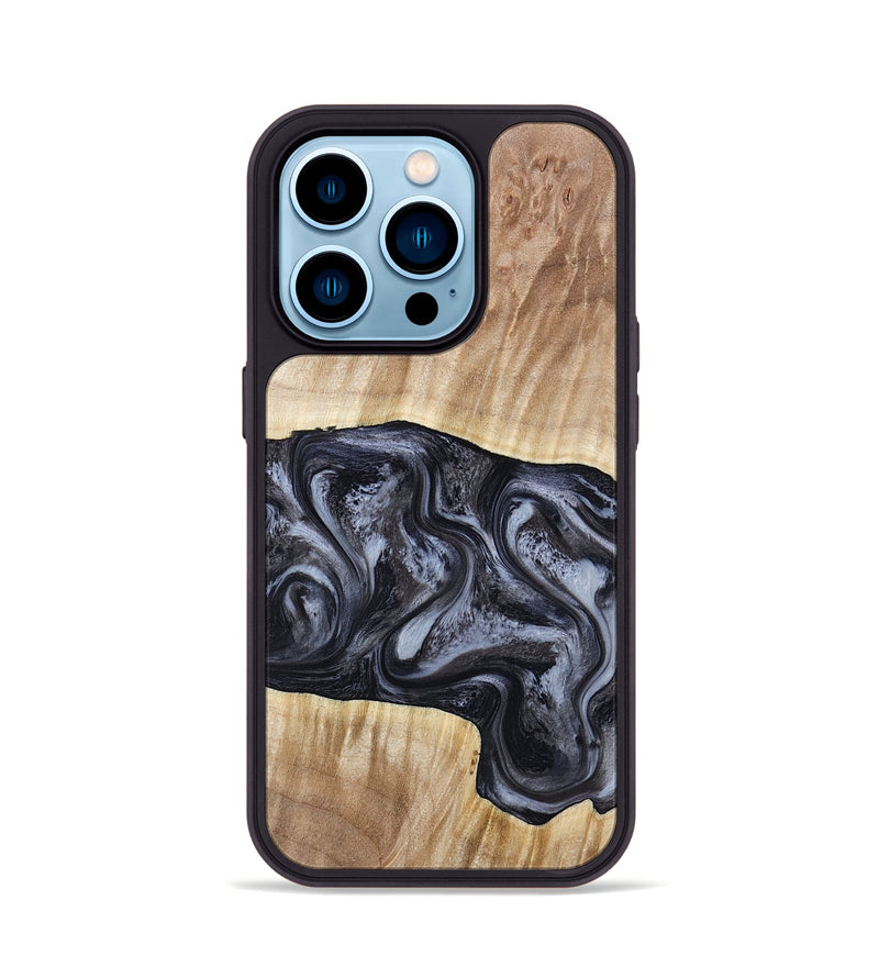 iPhone 14 Pro Wood Phone Case - Shakira (Black & White, 783137)