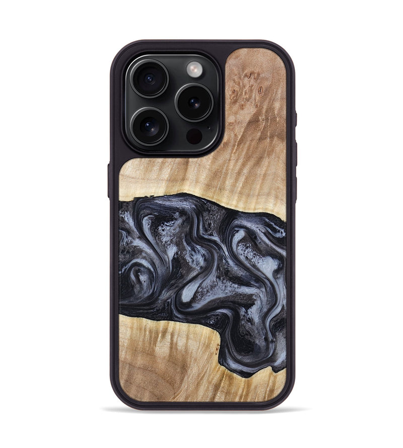 iPhone 15 Pro Wood Phone Case - Shakira (Black & White, 783137)