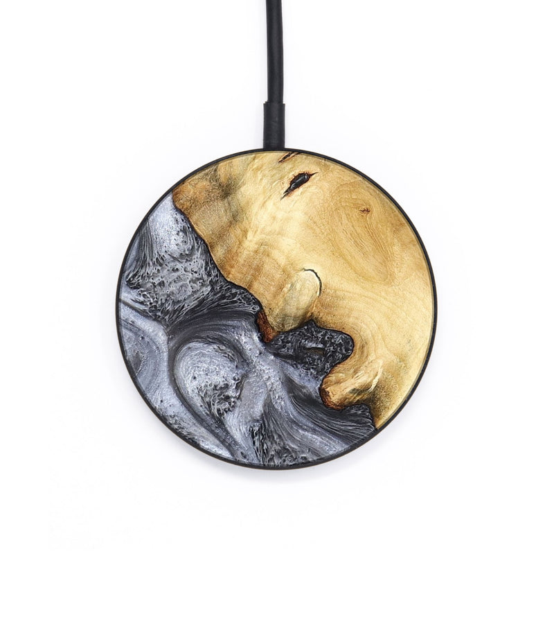 Circle Wood Wireless Charger - Eithan (Black & White, 783140)