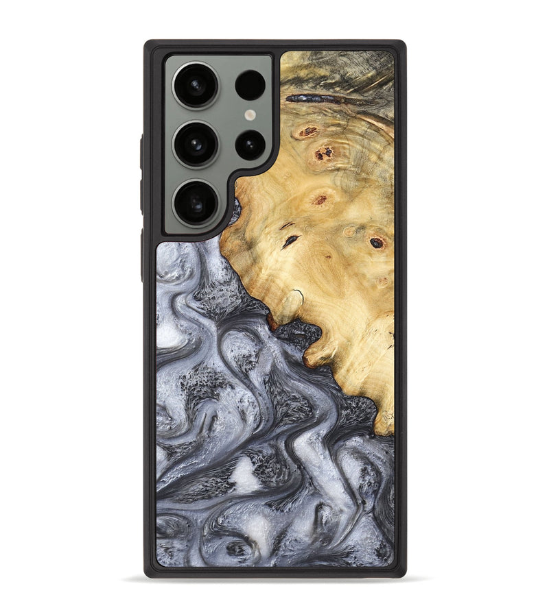 Galaxy S23 Ultra Wood Phone Case - Eithan (Black & White, 783140)