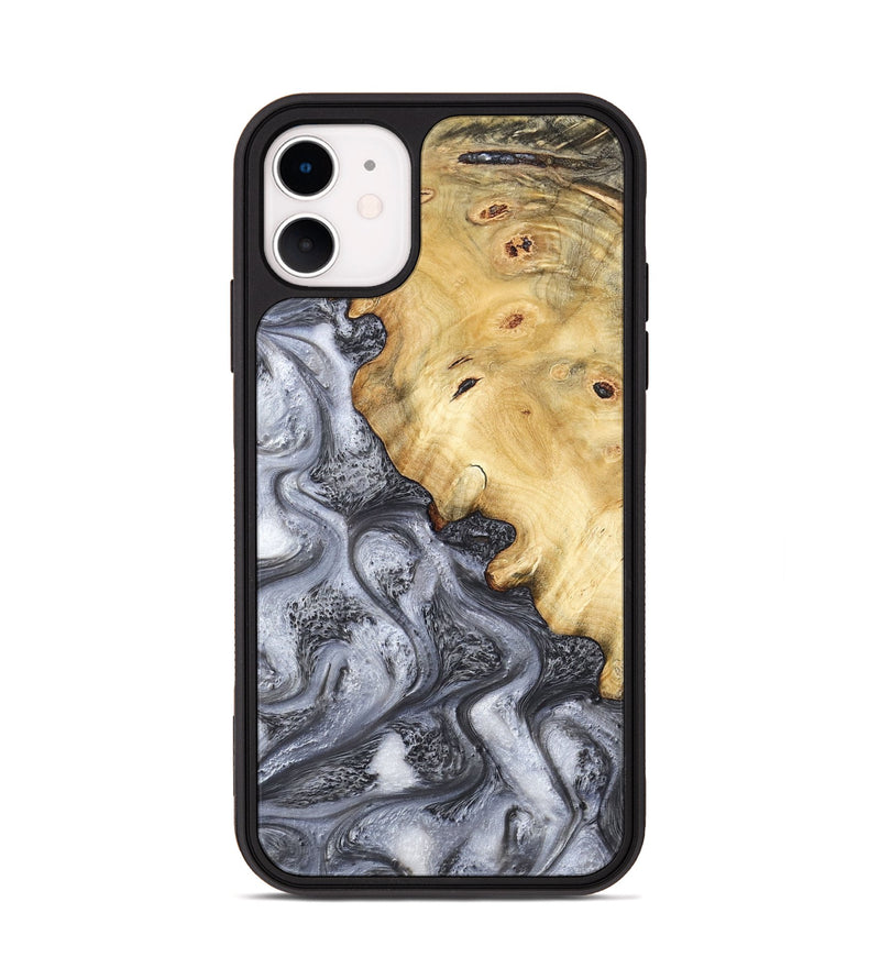 iPhone 11 Wood Phone Case - Eithan (Black & White, 783140)