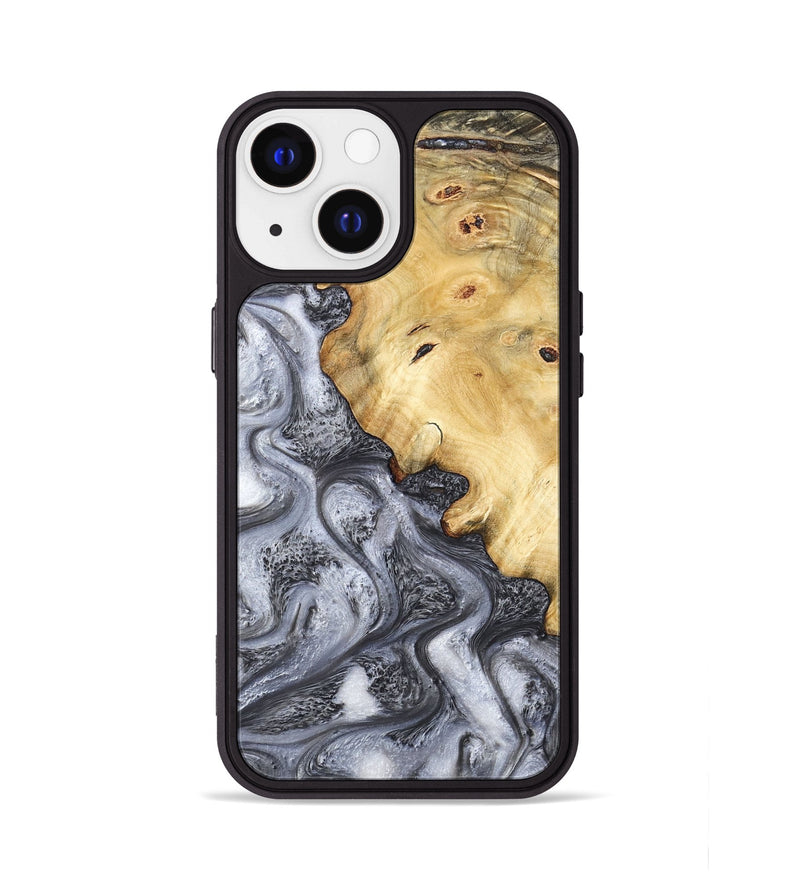 iPhone 13 Wood Phone Case - Eithan (Black & White, 783140)