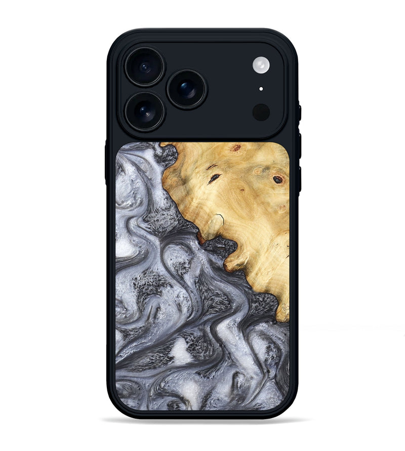iPhone 17 Pro Max Wood Phone Case - Eithan (Black & White, 783140)