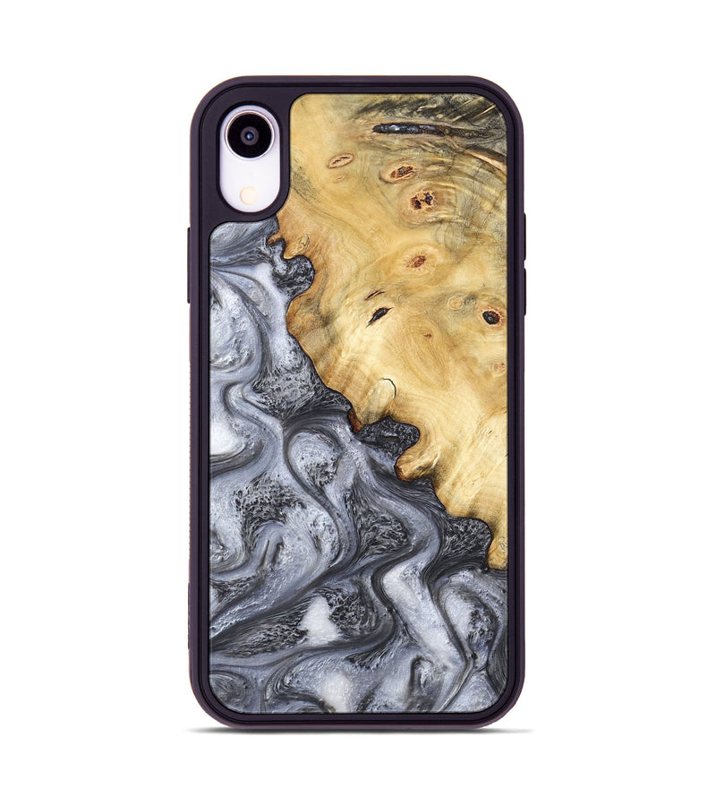 iPhone Xr Wood Phone Case - Eithan (Black & White, 783140)