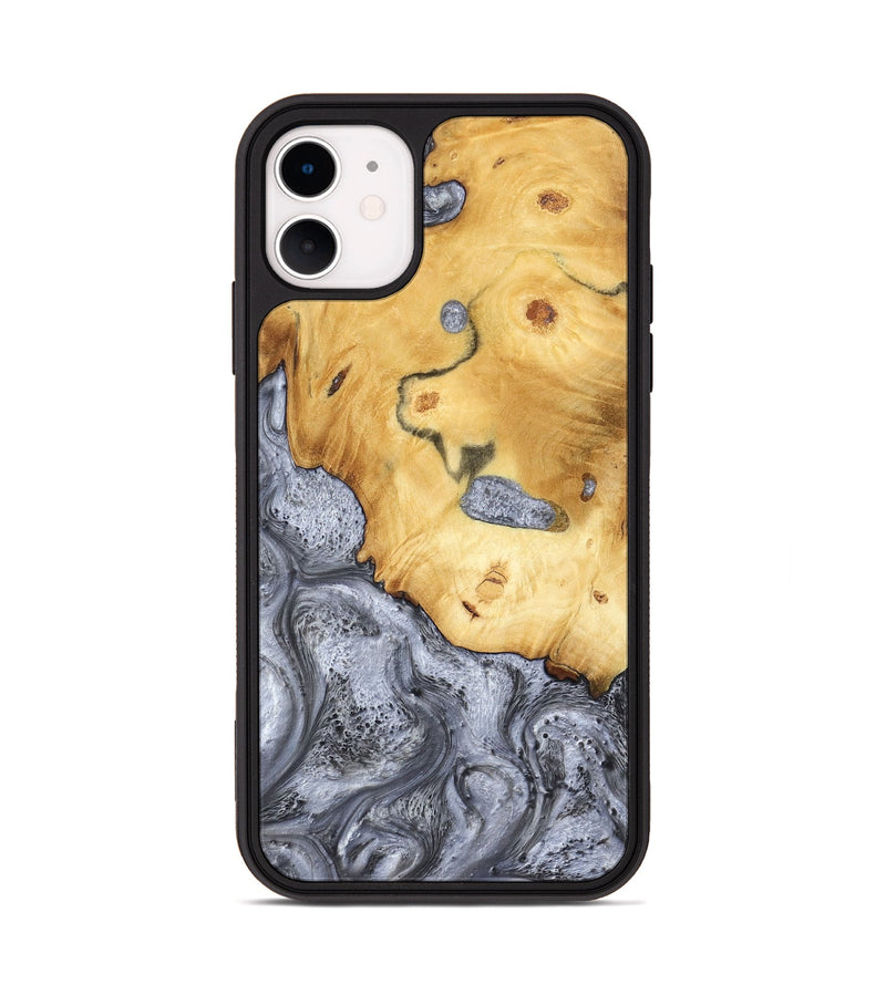 iPhone 11 Wood Phone Case - Aniyah (Black & White, 783144)
