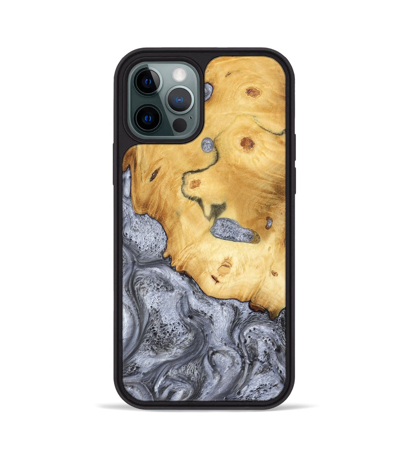 iPhone 12 Pro Wood Phone Case - Aniyah (Black & White, 783144)