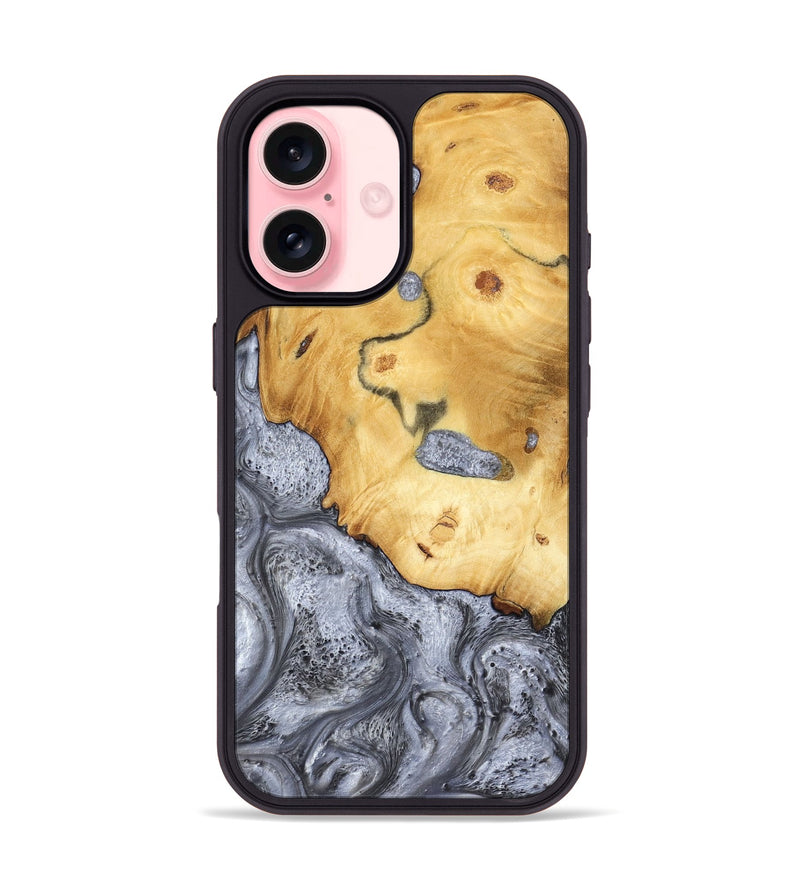 iPhone 16 Wood Phone Case - Aniyah (Black & White, 783144)