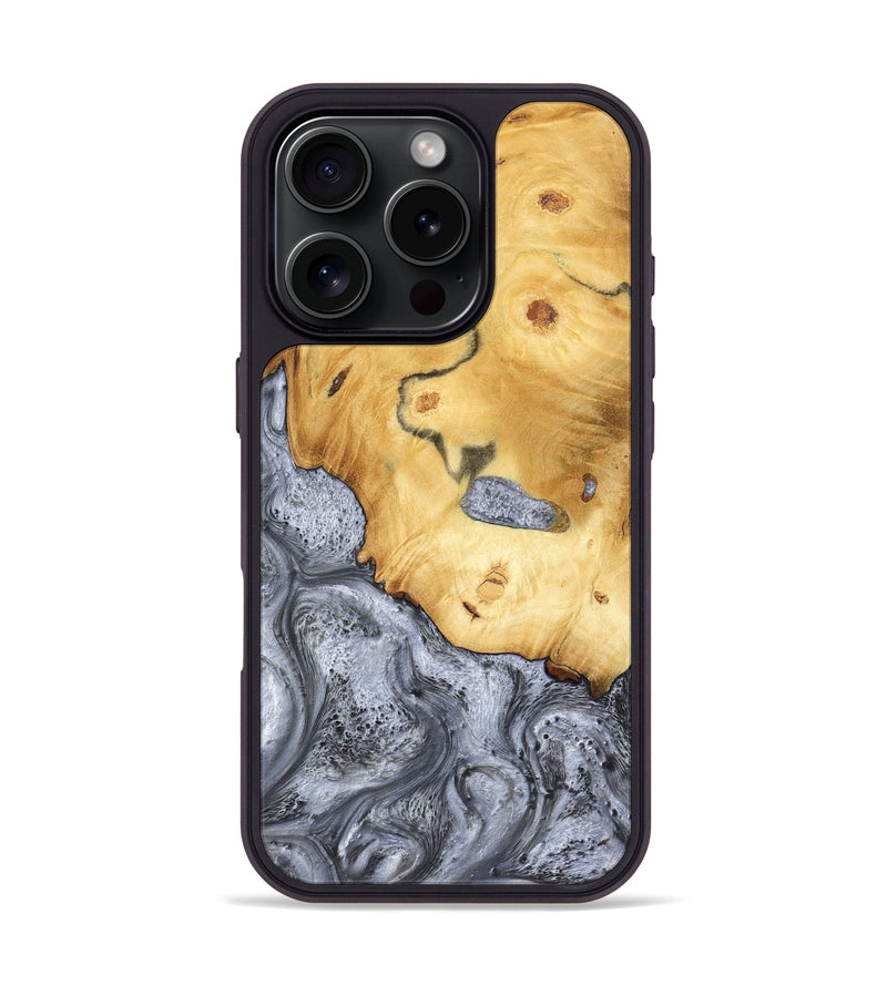 iPhone 16 Pro Wood Phone Case - Aniyah (Black & White, 783144)