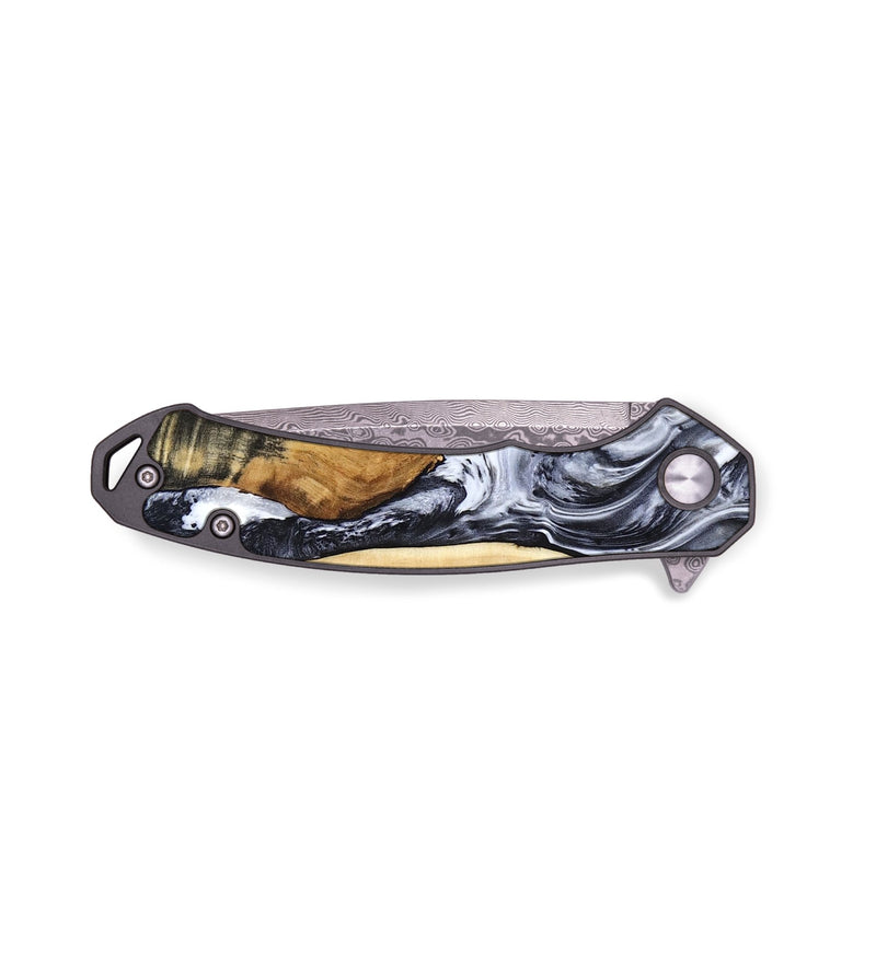 EDC Wood Pocket Knife - Norbert (Black & White, 783147)