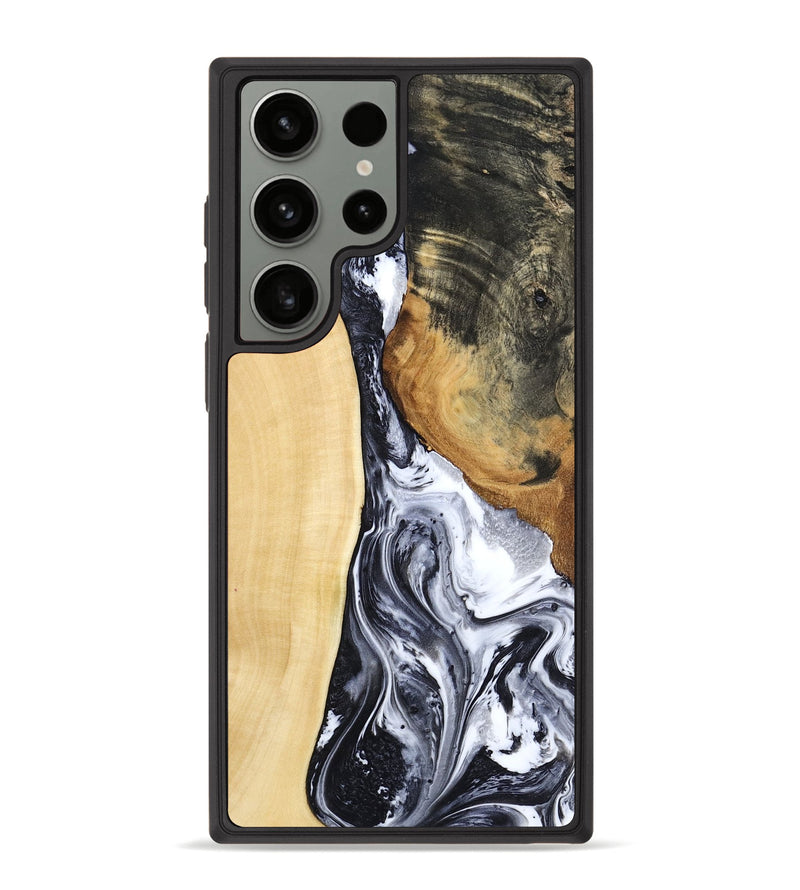 Galaxy S23 Ultra Wood Phone Case - Norbert (Black & White, 783147)