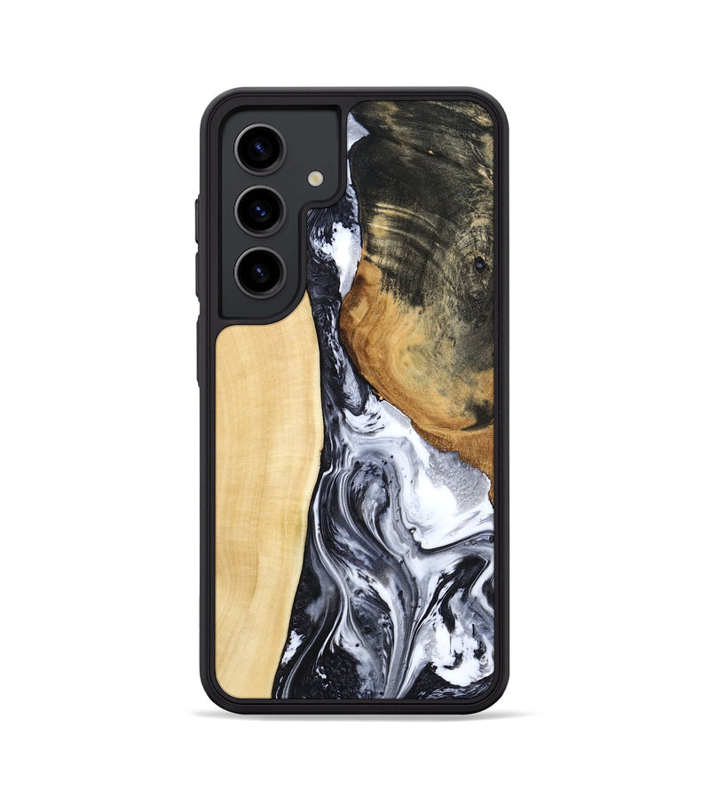 Galaxy S24 Wood Phone Case - Norbert (Black & White, 783147)