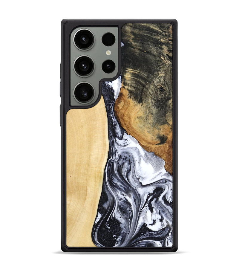 Galaxy S24 Ultra Wood Phone Case - Norbert (Black & White, 783147)