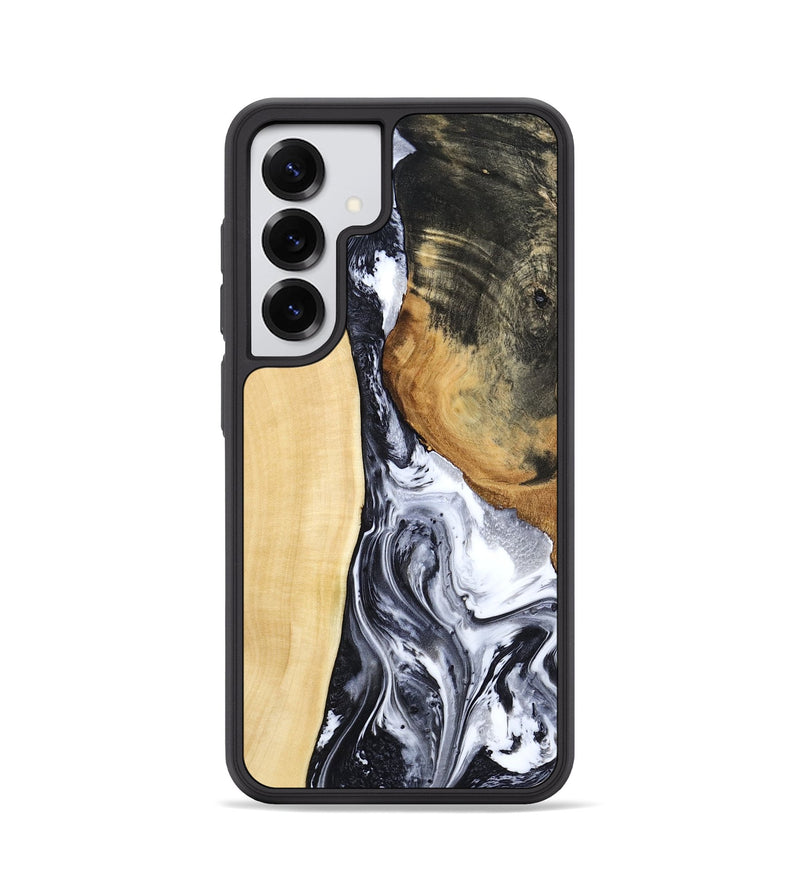 Galaxy S25 Wood Phone Case - Norbert (Black & White, 783147)