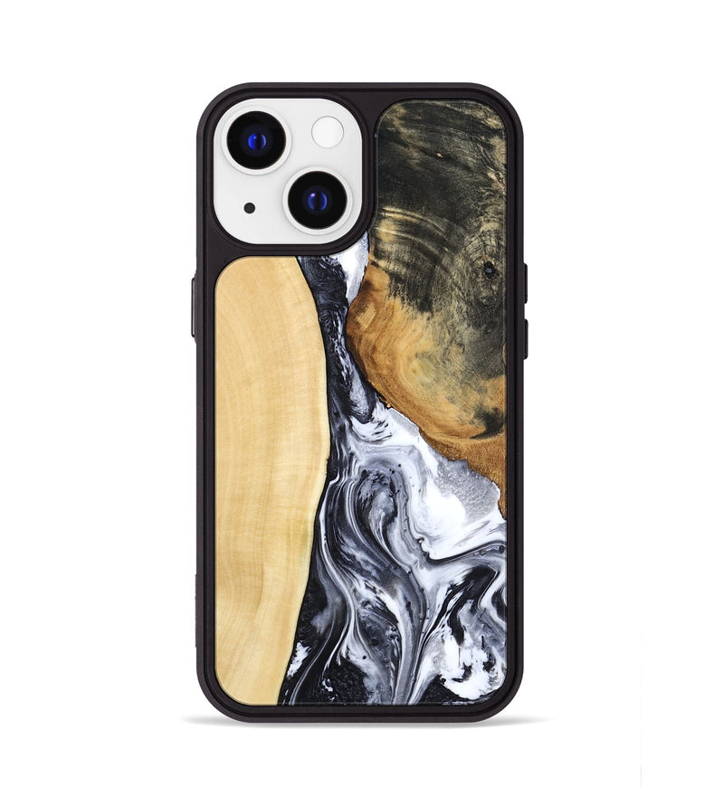 iPhone 13 Wood Phone Case - Norbert (Black & White, 783147)