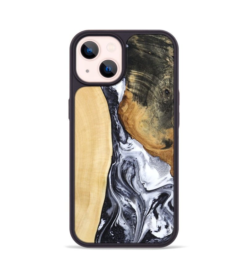 iPhone 14 Wood Phone Case - Norbert (Black & White, 783147)