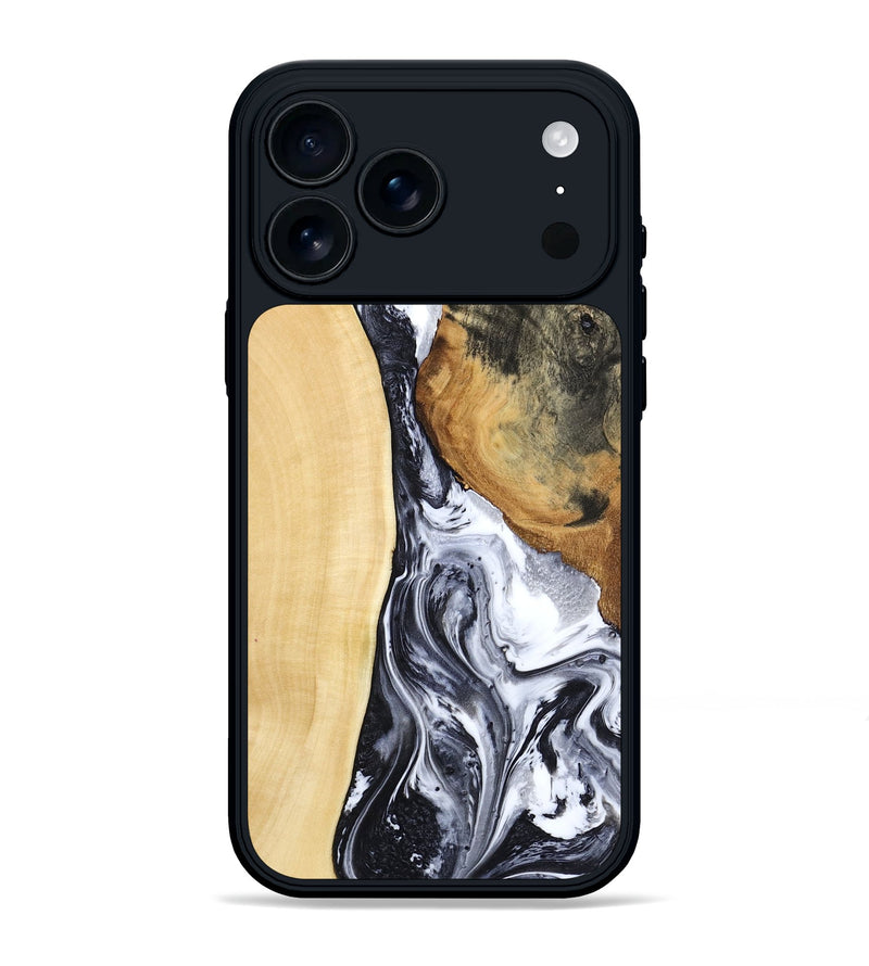 iPhone 17 Pro Max Wood Phone Case - Norbert (Black & White, 783147)