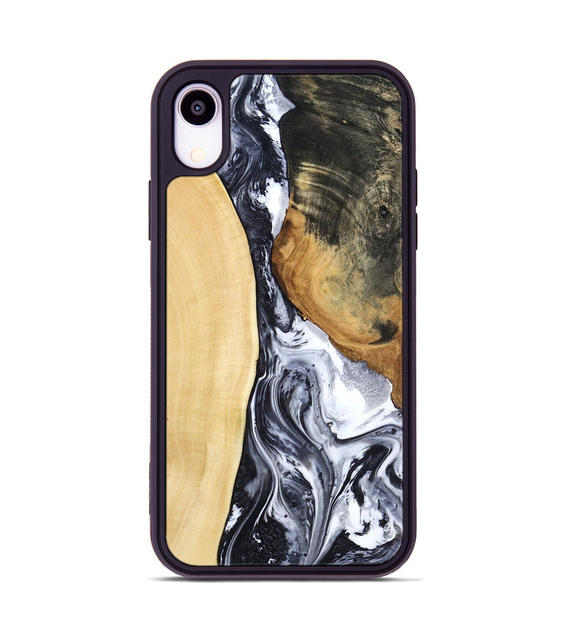 iPhone Xr Wood Phone Case - Norbert (Black & White, 783147)