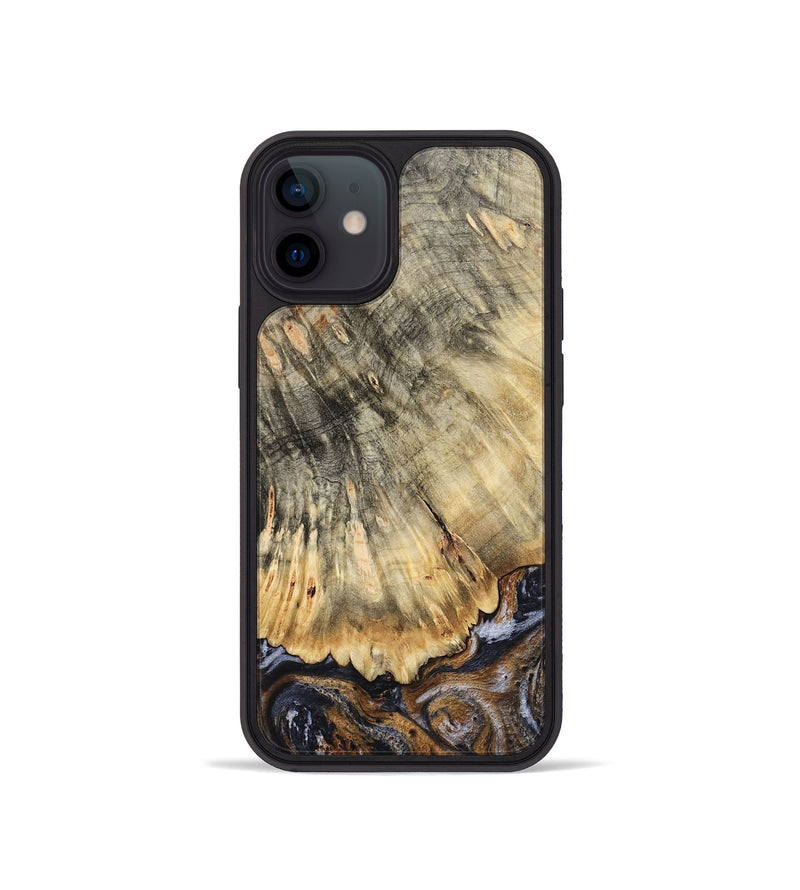 iPhone 12 mini Wood Phone Case - Meagan (Black & White, 783176)