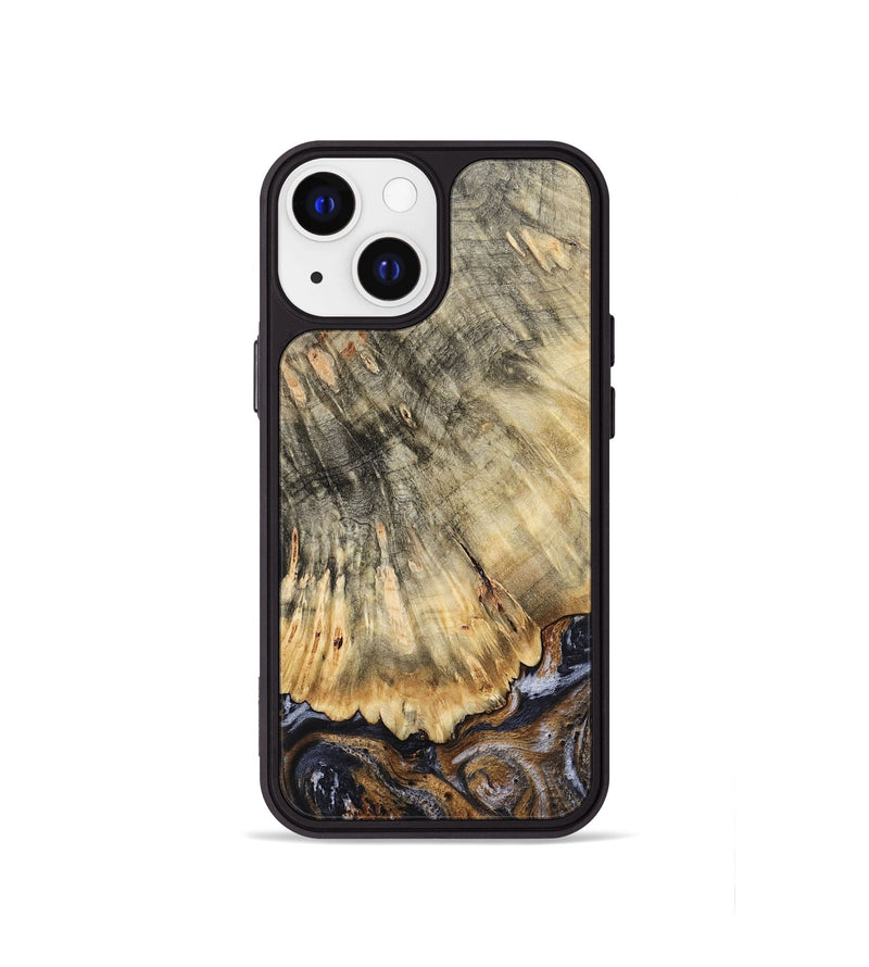 iPhone 13 mini Wood Phone Case - Meagan (Black & White, 783176)