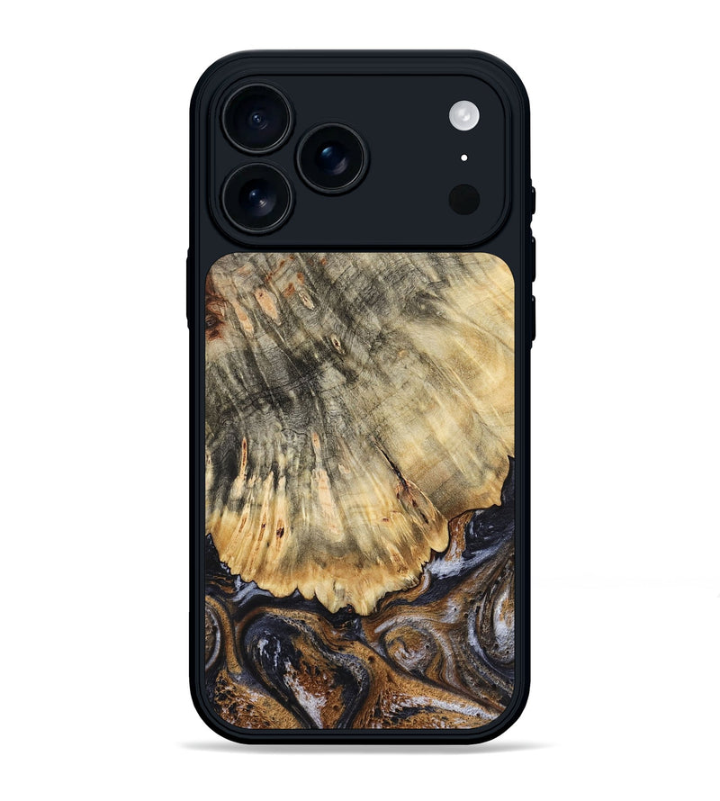 iPhone 17 Pro Max Wood Phone Case - Meagan (Black & White, 783176)