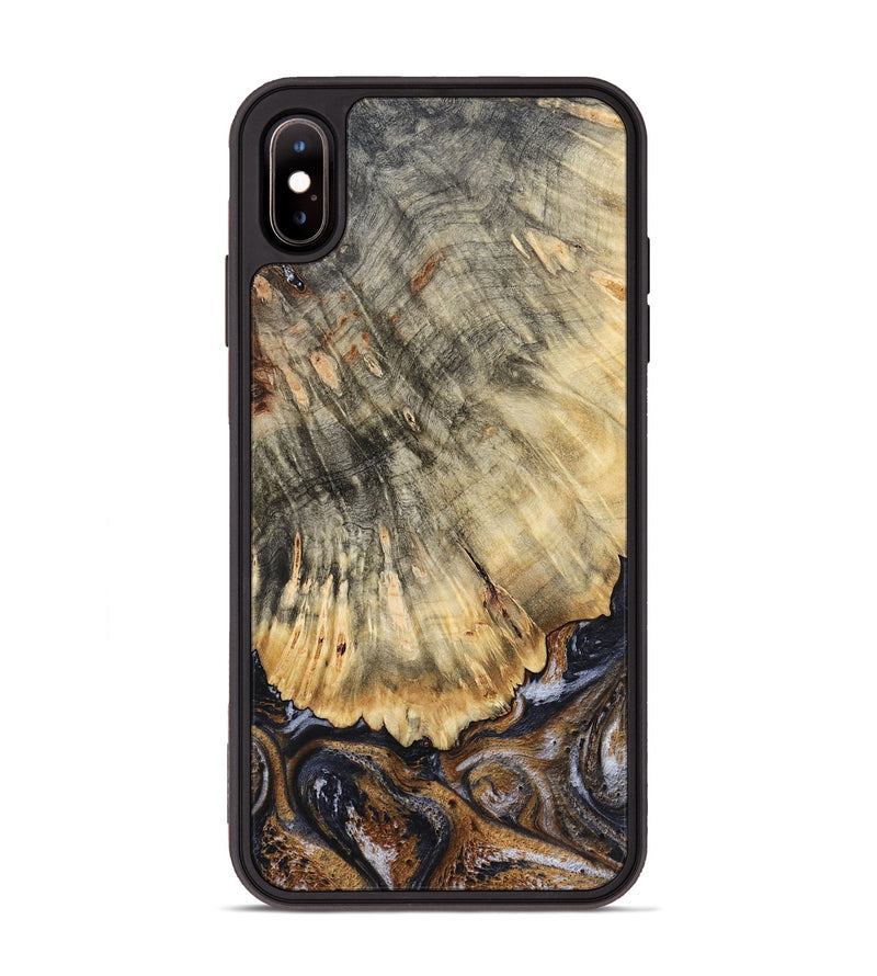 iPhone Xs Max Wood Phone Case - Meagan (Black & White, 783176)