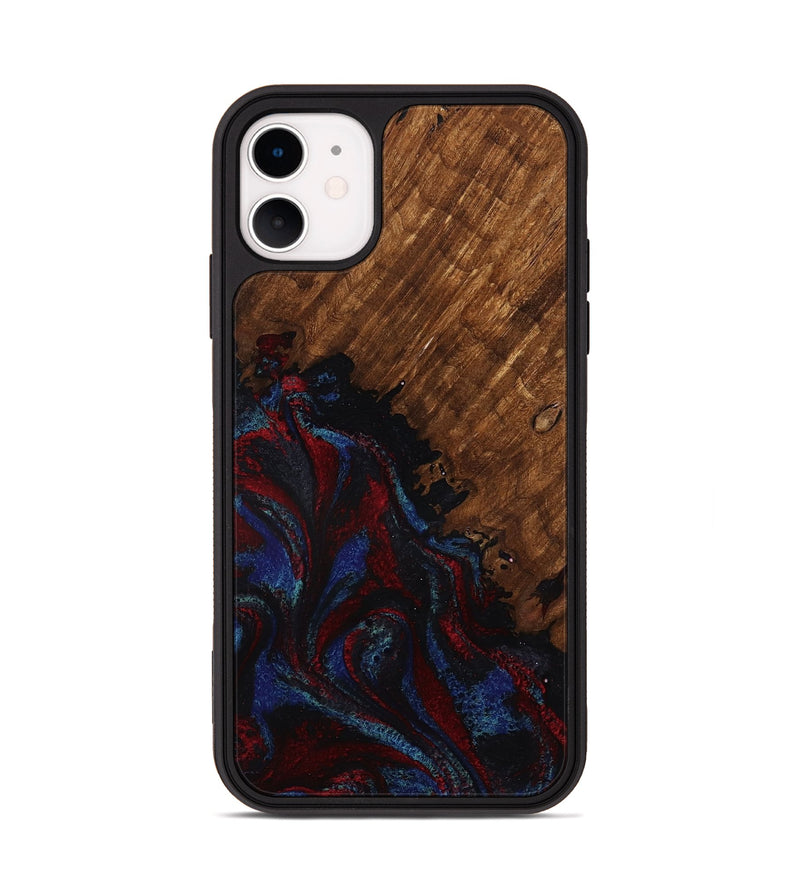 iPhone 11 Wood Phone Case - Tawanda (Red, 783286)