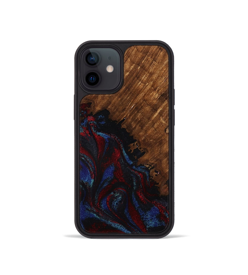 iPhone 12 mini Wood Phone Case - Tawanda (Red, 783286)