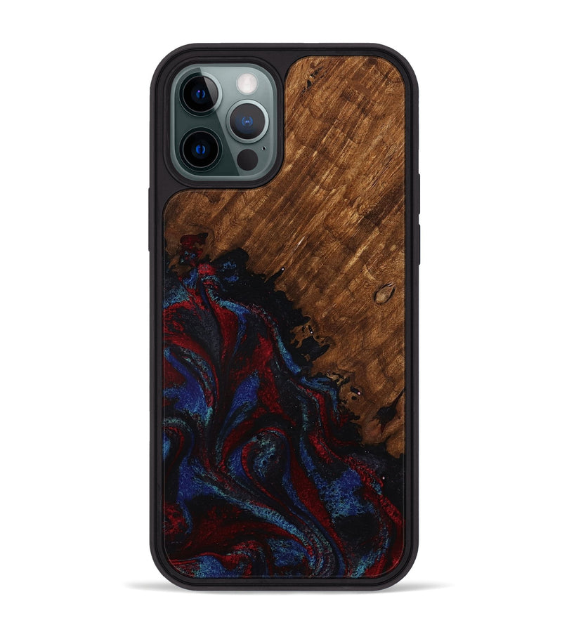 iPhone 12 Pro Max Wood Phone Case - Tawanda (Red, 783286)