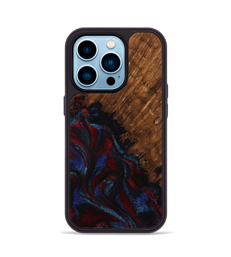 iPhone 14 Pro Wood Phone Case - Tawanda (Red, 783286)