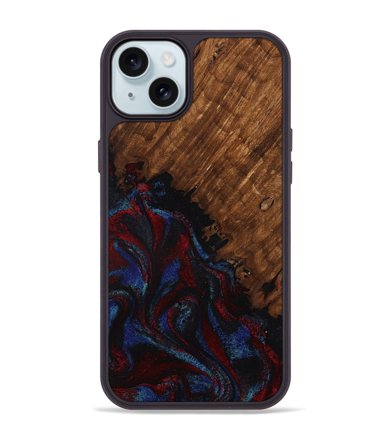 iPhone 15 Plus Wood Phone Case - Tawanda (Red, 783286)