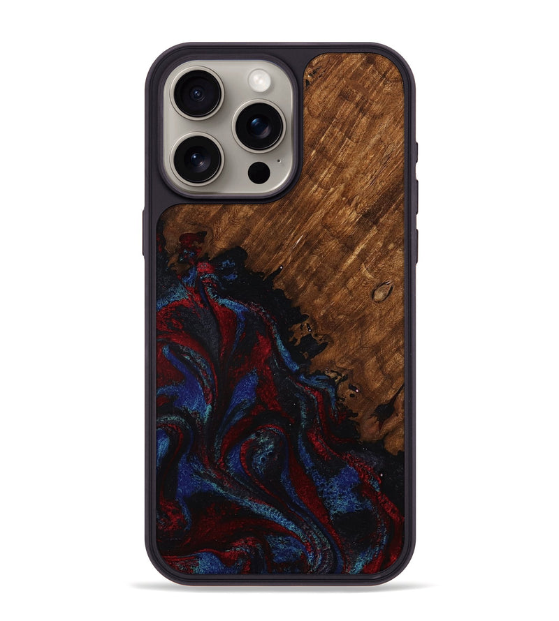 iPhone 15 Pro Max Wood Phone Case - Tawanda (Red, 783286)