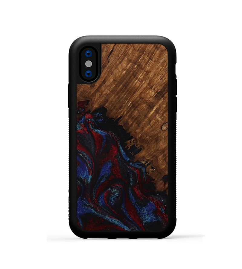 iPhone Xs Wood Phone Case - Tawanda (Red, 783286)