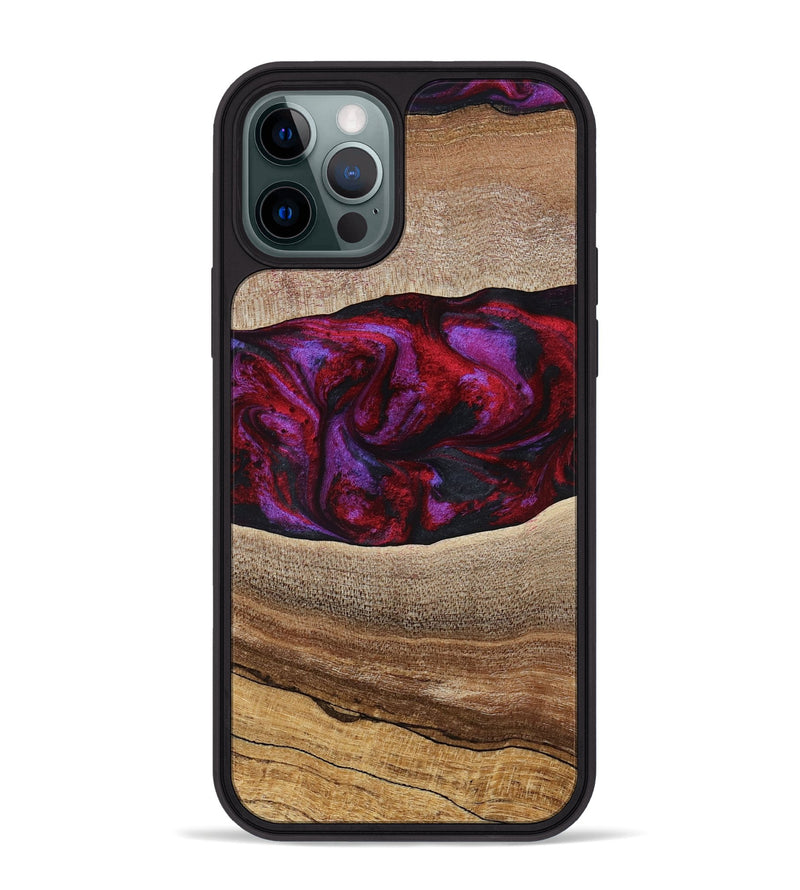 iPhone 12 Pro Max Wood Phone Case - Merton (Red, 783288)
