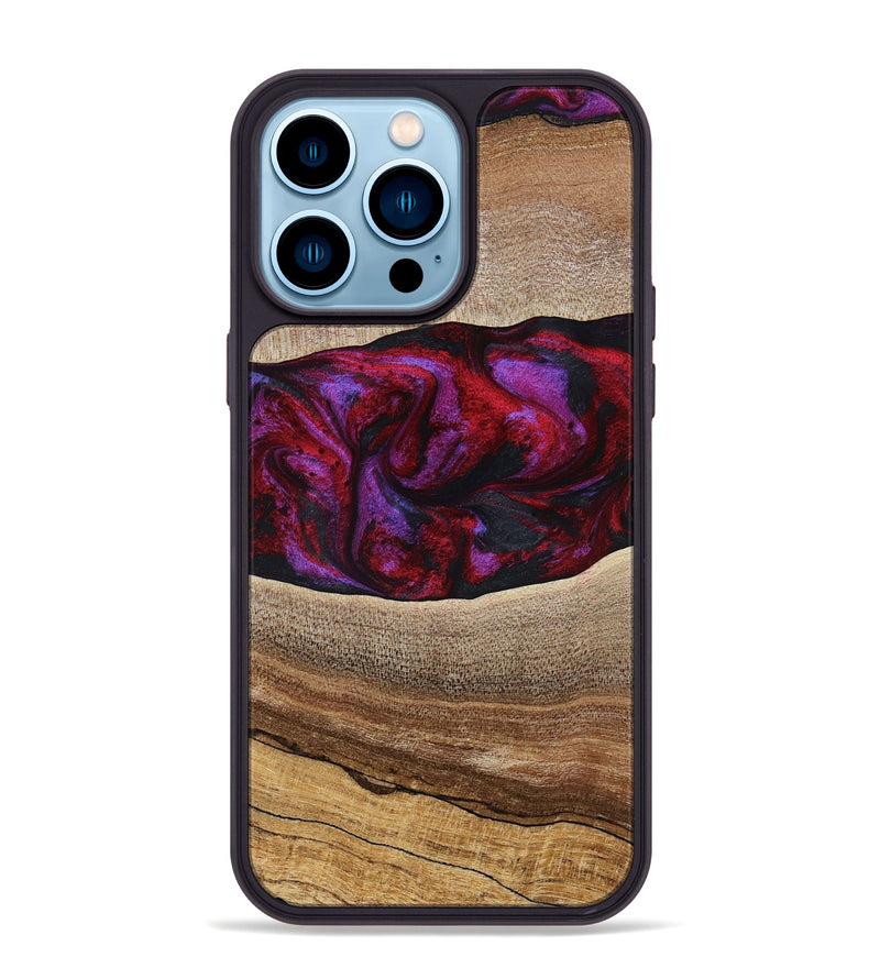 iPhone 14 Pro Max Wood Phone Case - Merton (Red, 783288)