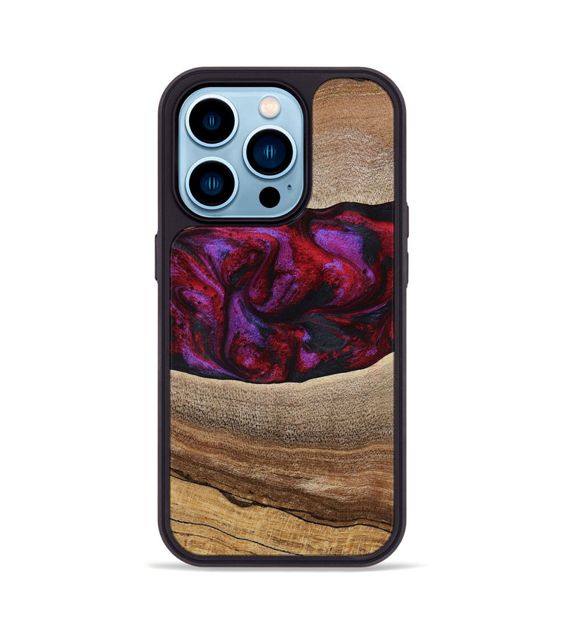 iPhone 14 Pro Wood Phone Case - Merton (Red, 783288)