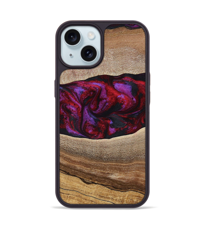 iPhone 15 Wood Phone Case - Merton (Red, 783288)