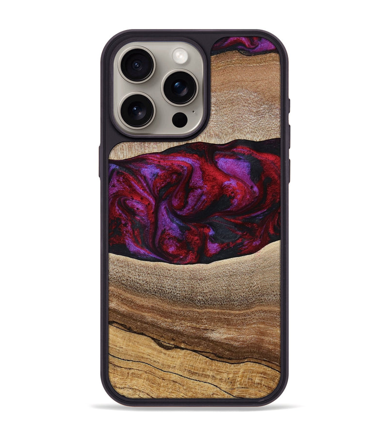 iPhone 15 Pro Max Wood Phone Case - Merton (Red, 783288)