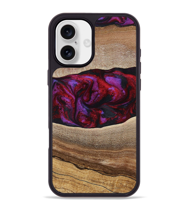 iPhone 16 Plus Wood Phone Case - Merton (Red, 783288)